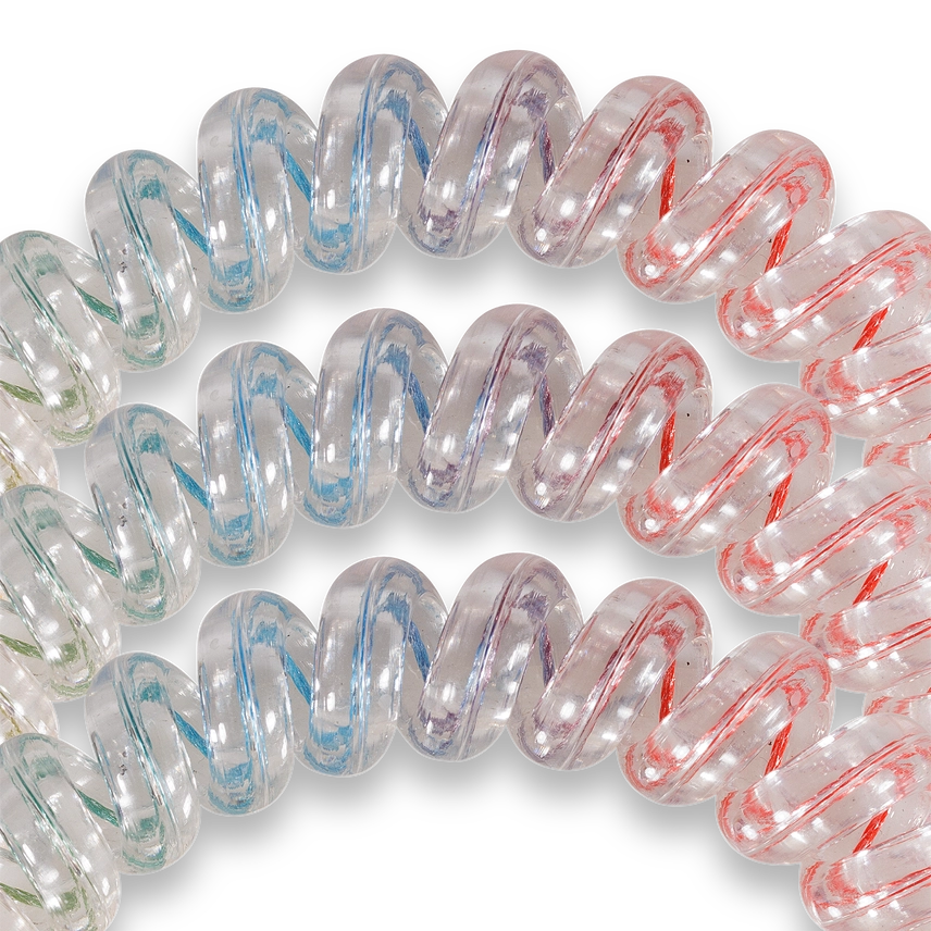 Teleties | Rainbow Daze - Large Spiral Hair Ties