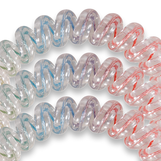 Teleties | Rainbow Daze - Large Spiral Hair Ties