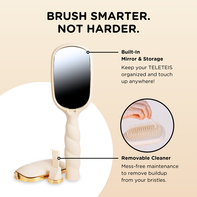 Teleties |  Detangler Hair Brush for Fine Hair - Tan