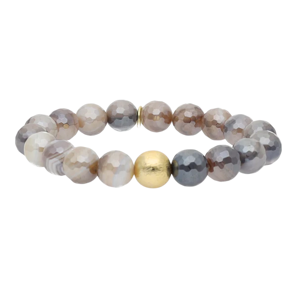 BuDhaGirl | Mélange Beaded Bracelet - Taupe/Brown