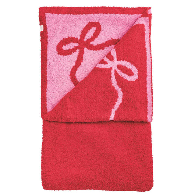 Mudpie | Bows Holiday Chenille Blanket