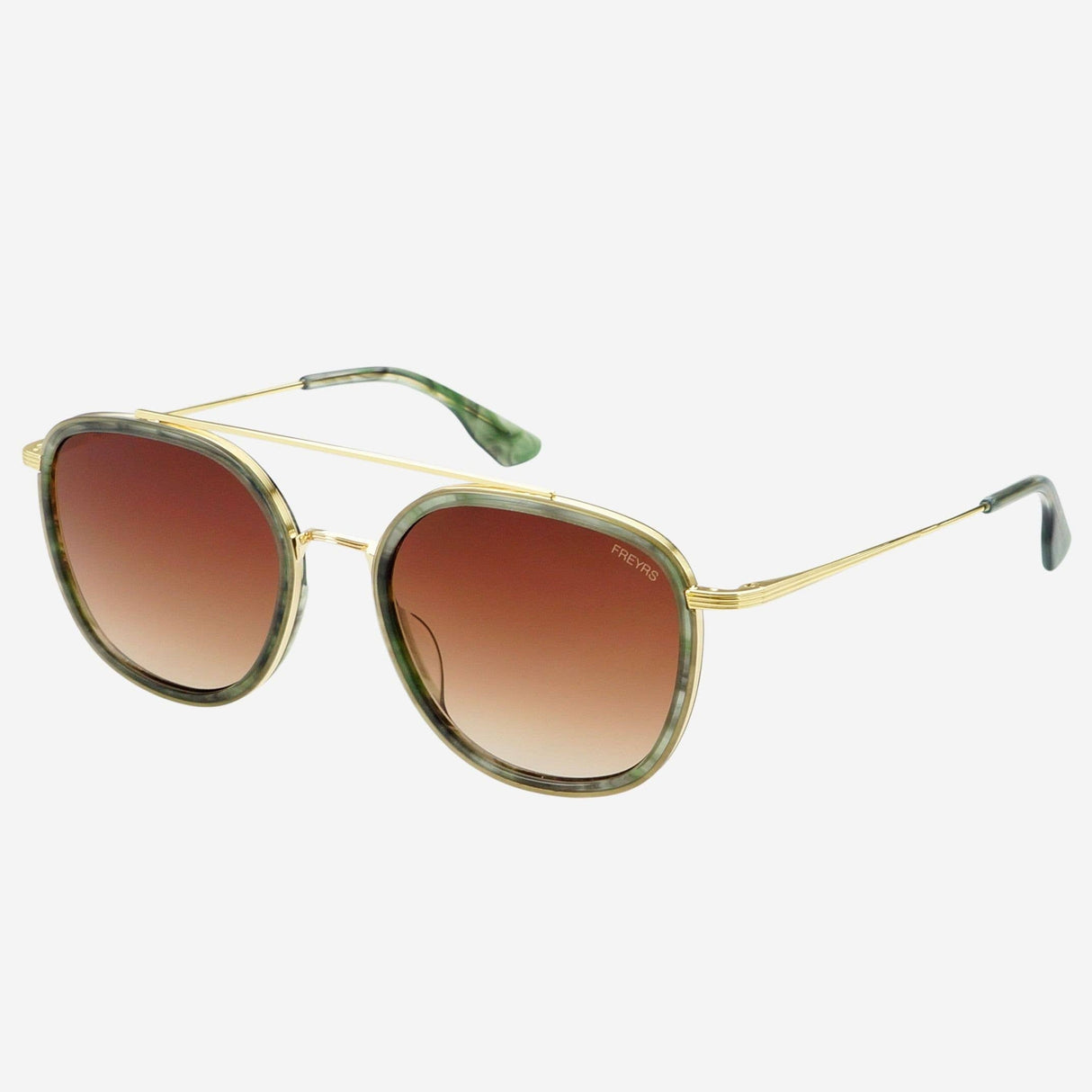 Freyrs | Weston Acetate Round Unisex Sunglasses  - Emerald