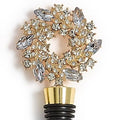 Two's Company | Holiday Wreath Jeweled Bottle Stopper