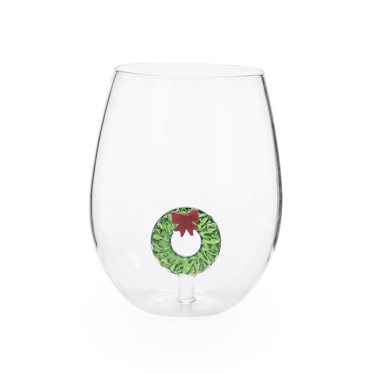 Two's Company | Wreath Icon Stemless Wine Glass