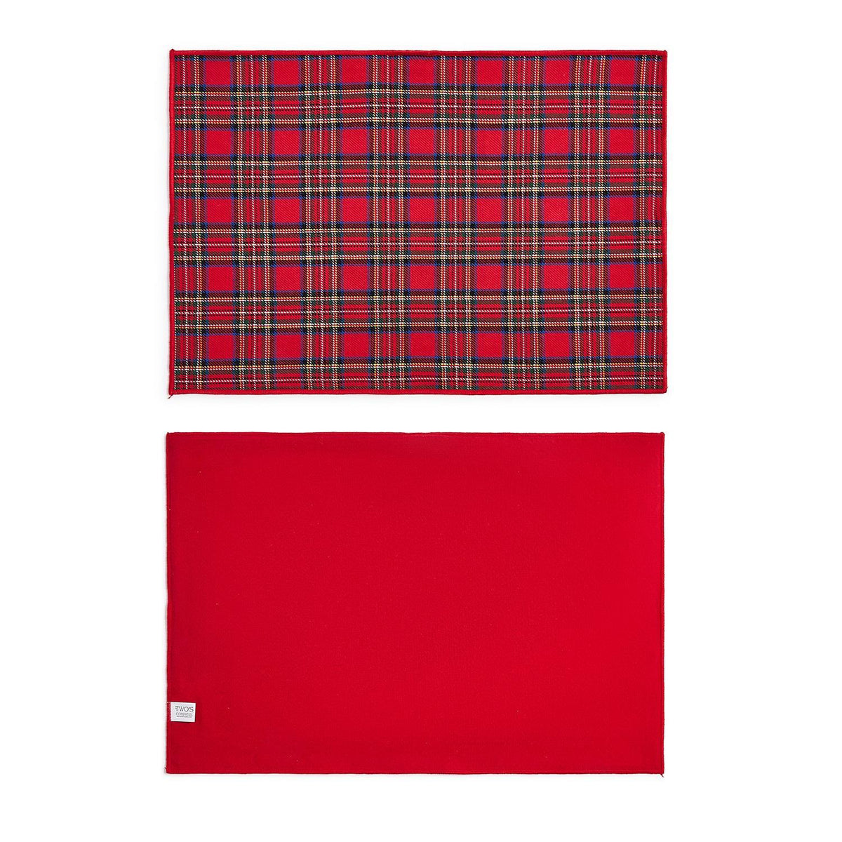 Two's Company | Tartan Set of 4 Fabric Placemats