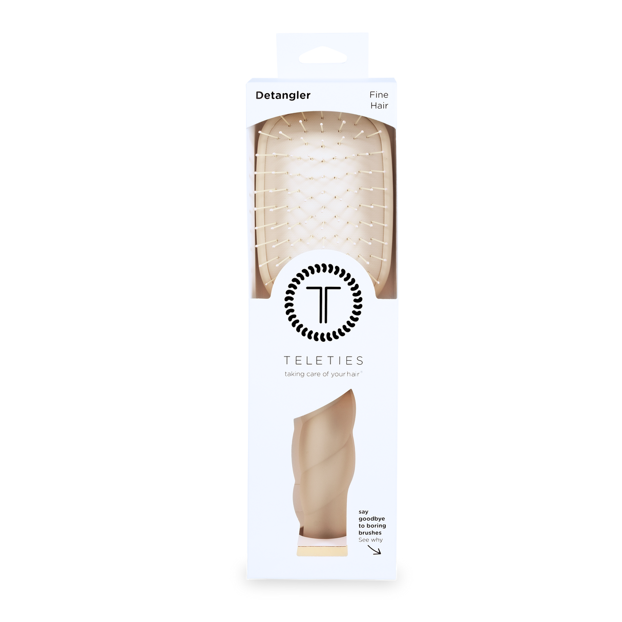 Teleties |  Detangler Hair Brush for Fine Hair - Tan