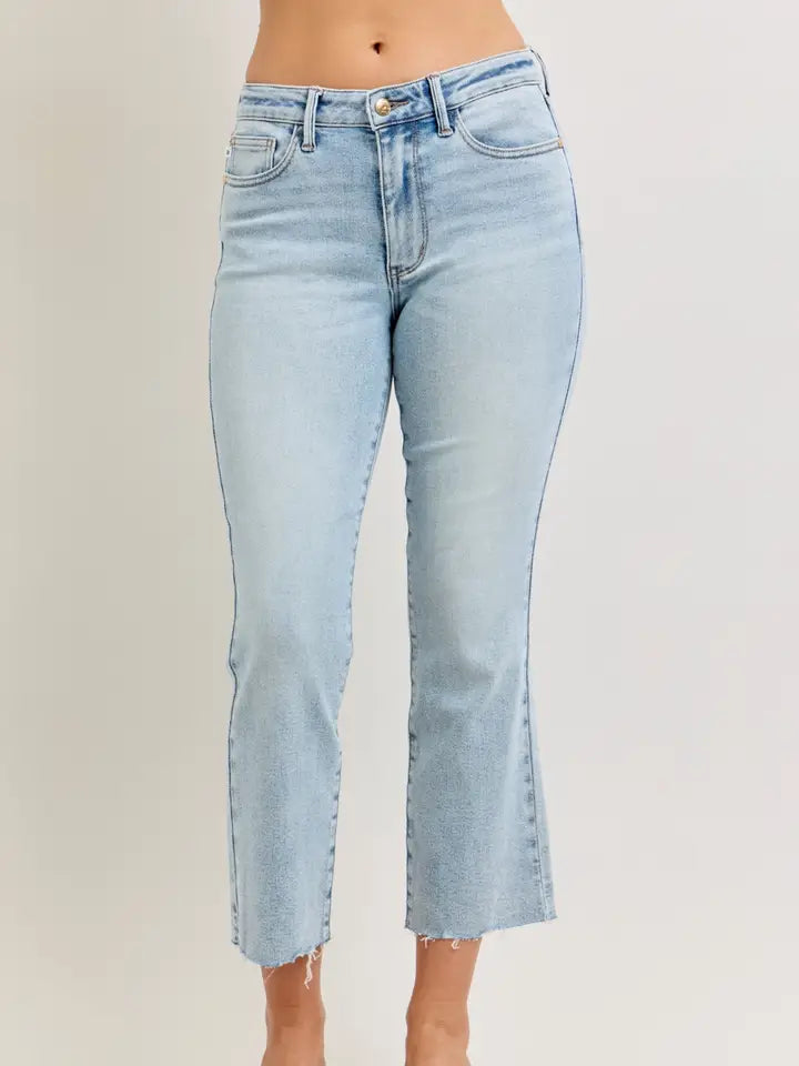 Judy Blue | Mr. Kick Flare With Raw Hem