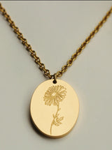 By Grace | Birth Flower Gold Necklace