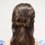 Teleties |  Flat Rectangle Hair Clip | Medium | Tortoise