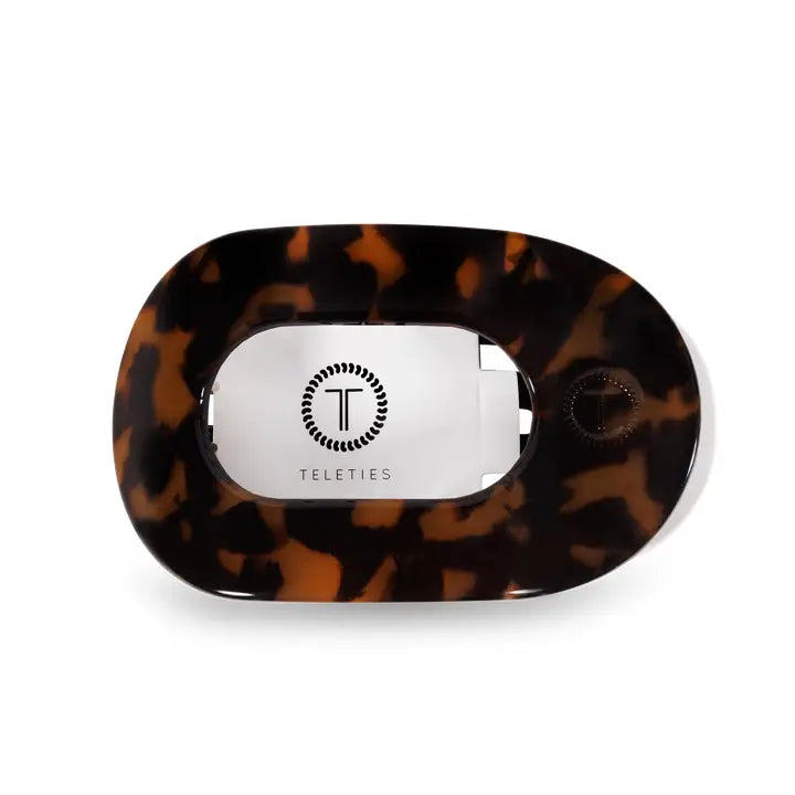 Teleties | Tortoise Medium Flat Round Clip