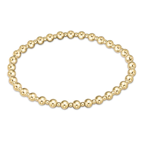 Enewton | Extends Classic Grateful Pattern 4mm Bead Bracelet - Gold