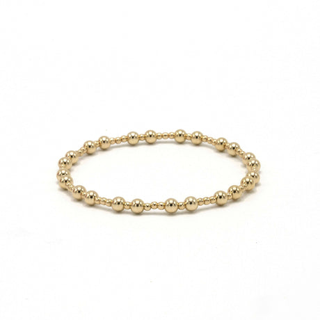 The Charleston 2x4 14k Gold-Filled Beaded Bracelet: 7"