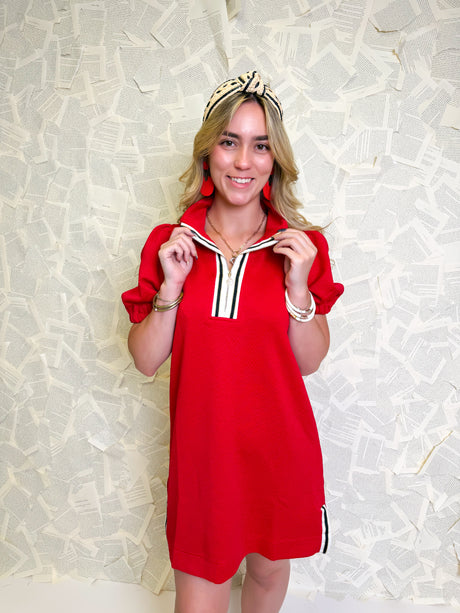 Mary Square | Andie Dress in Red