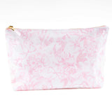 8 Oak Lane | Pink Bow Toile Clear Coated Travel Cosmetic Case
