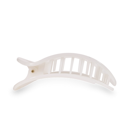 Teleties | Coconut White Medium Flat Round Clip