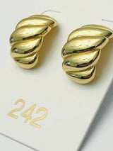 Two Forty Two | CHIC | Wave Stud - Gold