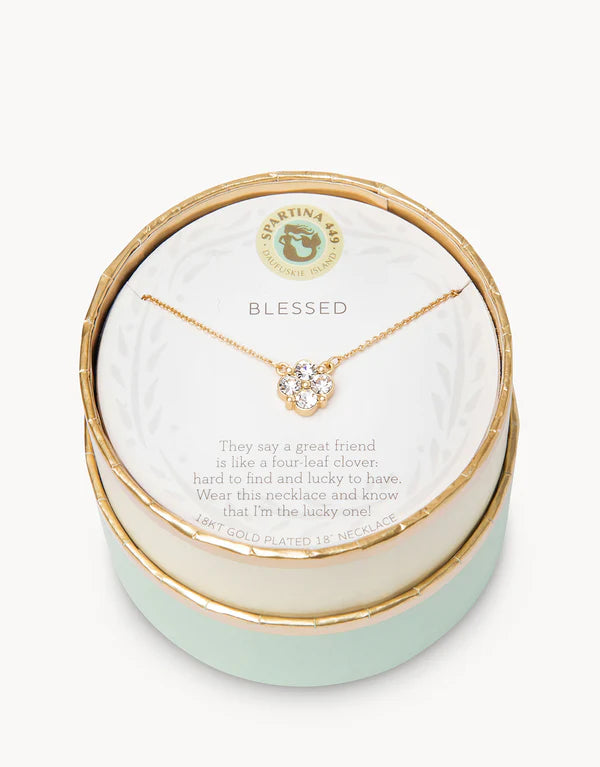 Spartina | Sea La Vie Necklace Blessed Crystal Clover