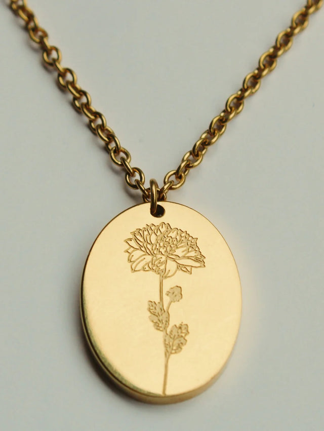 By Grace | Birth Flower Gold Necklace
