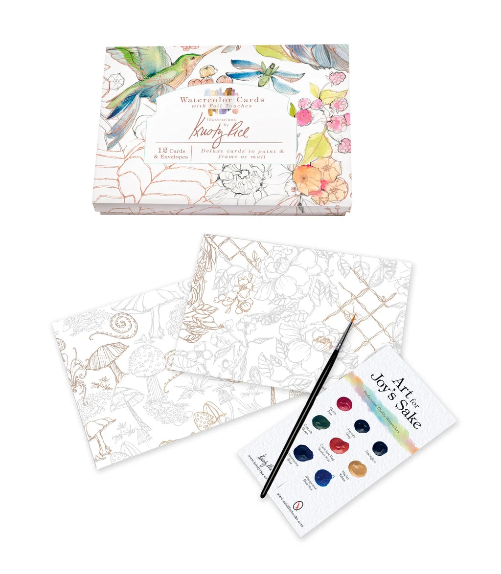 Watercolor Cards with Foil Touches by Kristy Rice