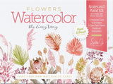 Watercolor the Easy Way Paint-Your-Own Watercolor Cards Flowers: Notecard Paint Kit with Paint and Brush Included