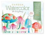 Garden Watercolor The Easy Way: Notecard Paint Kit with Paint and Brush Included