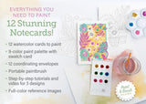 Garden Watercolor The Easy Way: Notecard Paint Kit with Paint and Brush Included