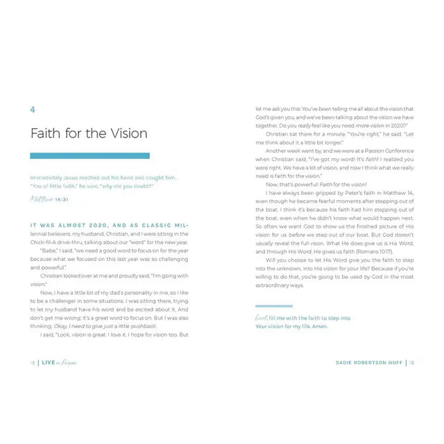 Live On Purpose : 100 Devotions For Letting Go of Fear and Following God