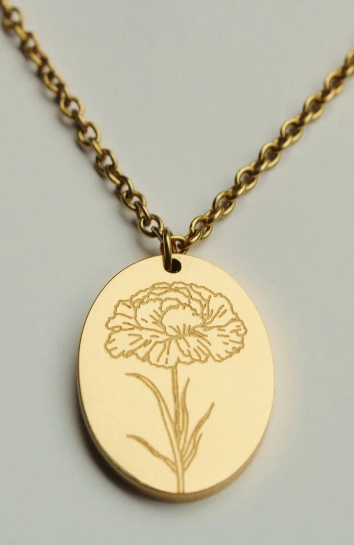 By Grace | Birth Flower Gold Necklace