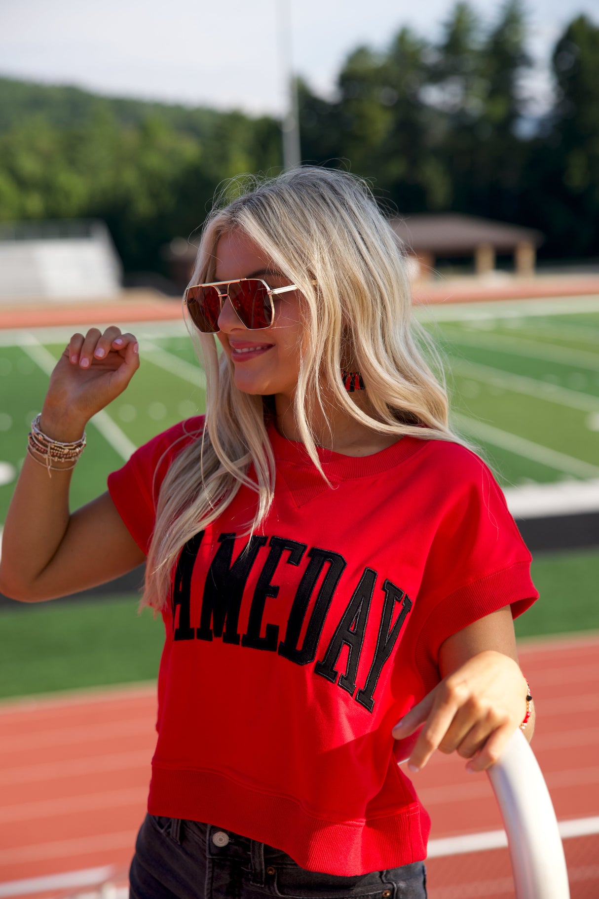 Gameday Boxy Cropped Terry Top