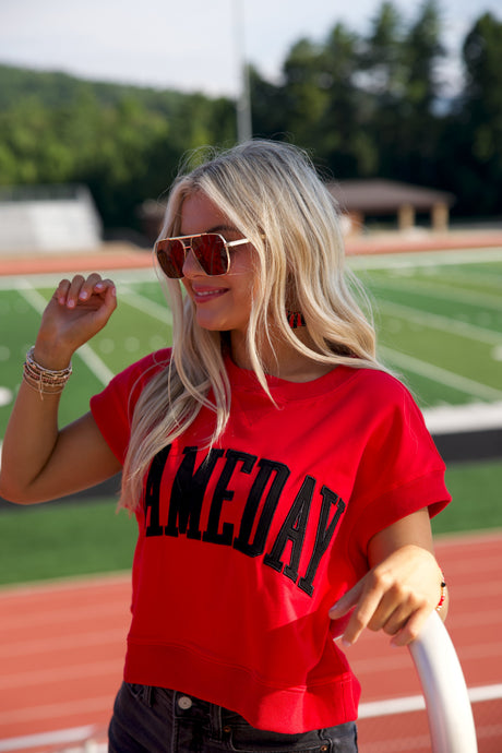 Gameday Boxy Cropped Terry Top