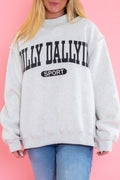 Dilly Dallyin Sport Reversable Sweatshirt Ash Grey