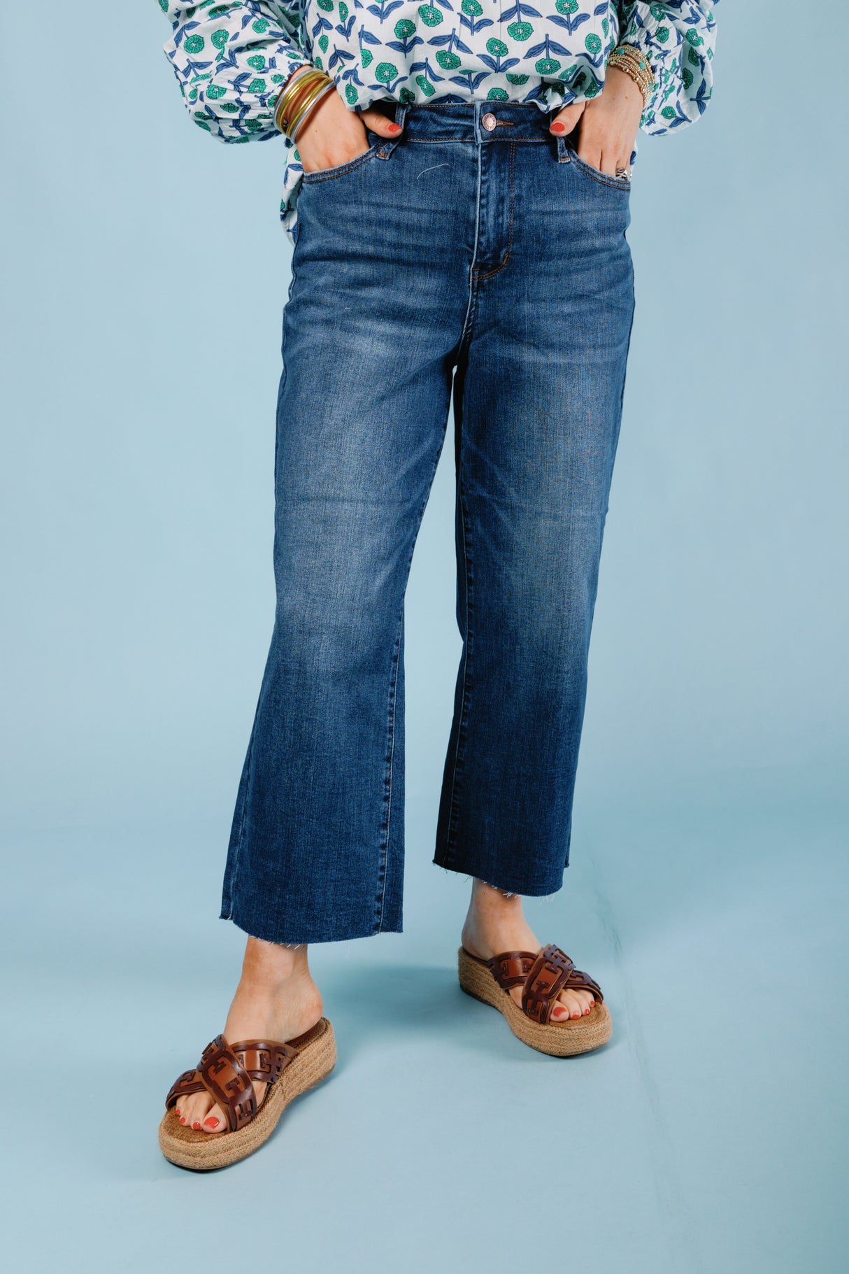 Judy Blue | High Waist Crop Wide Leg Jean