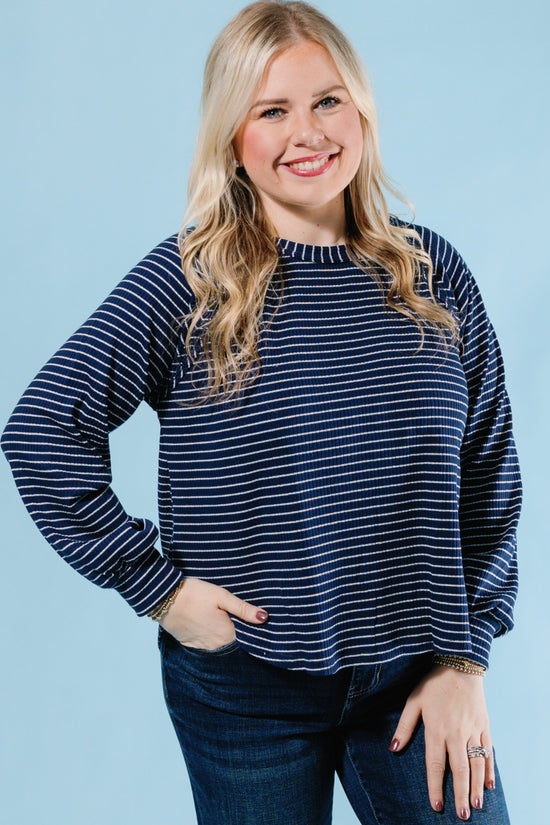 Sweet Stripes Navy Top