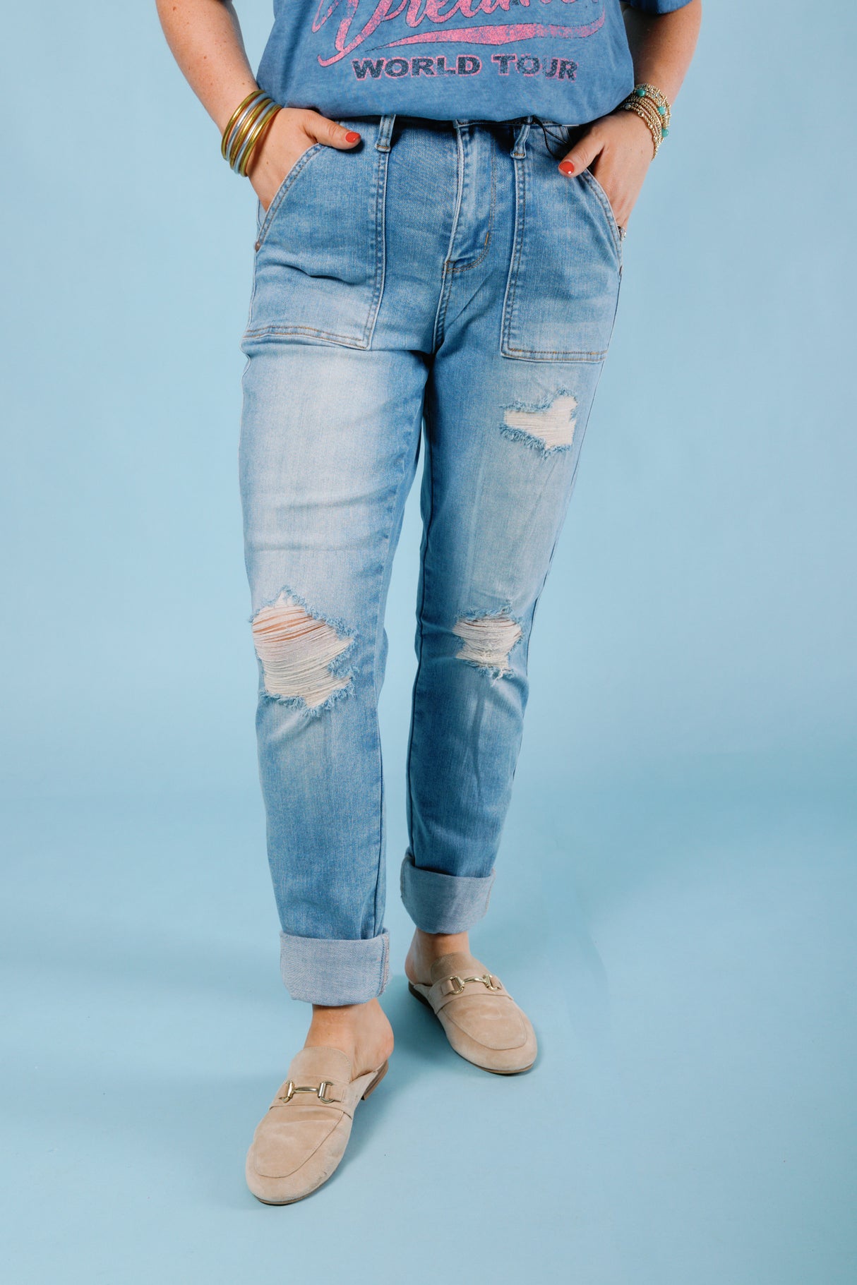 Judy Blue | High Waist Destroy Boyfriend Jean