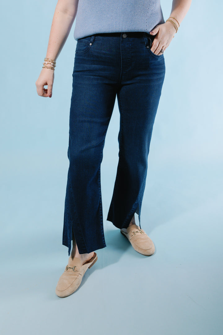 Liverpool | Gia Glider® Crop Flare Twisted Seam Jeans