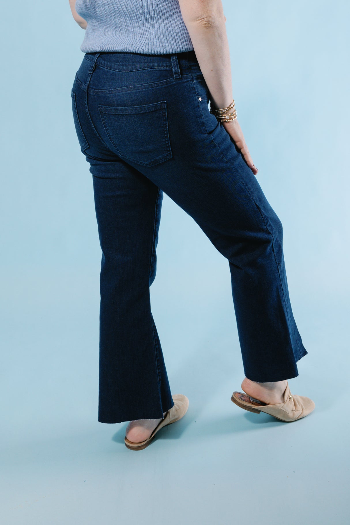 Liverpool | Gia Glider® Crop Flare Twisted Seam Jeans