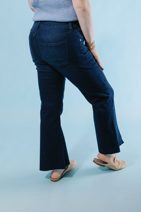 Liverpool | Gia Glider® Crop Flare Twisted Seam Jeans