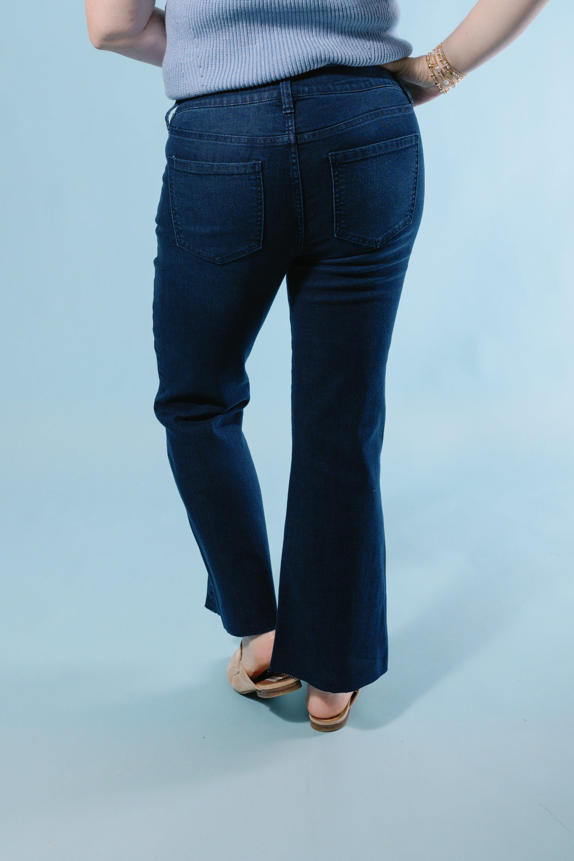 Gia Glider® Crop Flare Twisted Seam Jeans