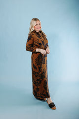 Spartina | Nora Half-Zip Midi Dress - Woodblock Jacobean