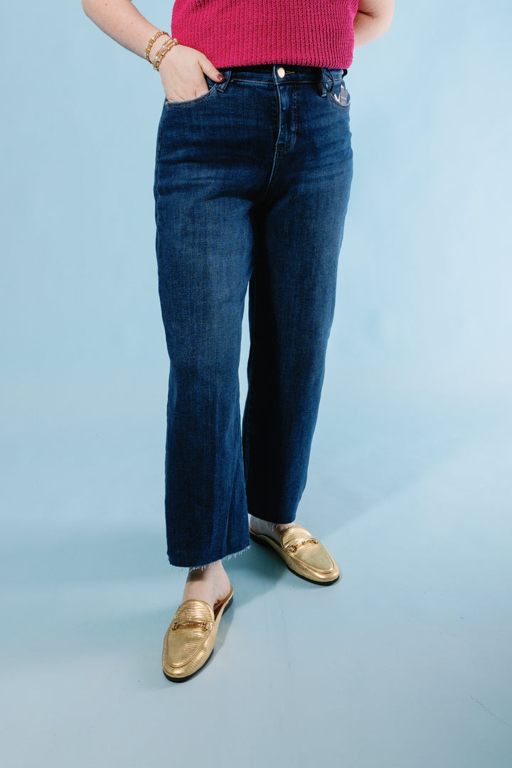 Stride Hi-Rise Jeans With Cut Hem