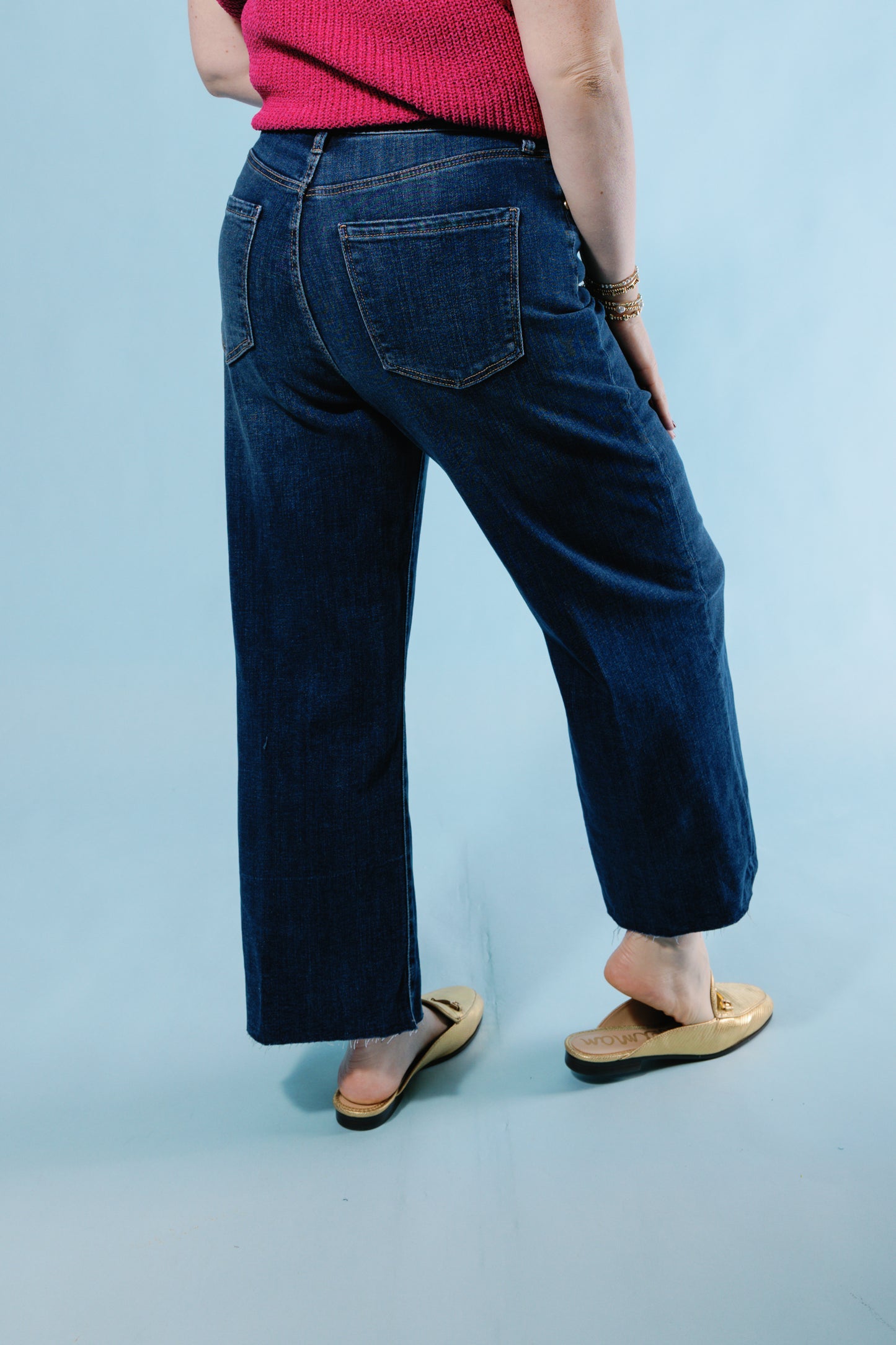 Stride Hi-Rise Jeans With Cut Hem