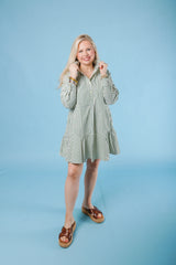 The Autumn Green Mini Dress
