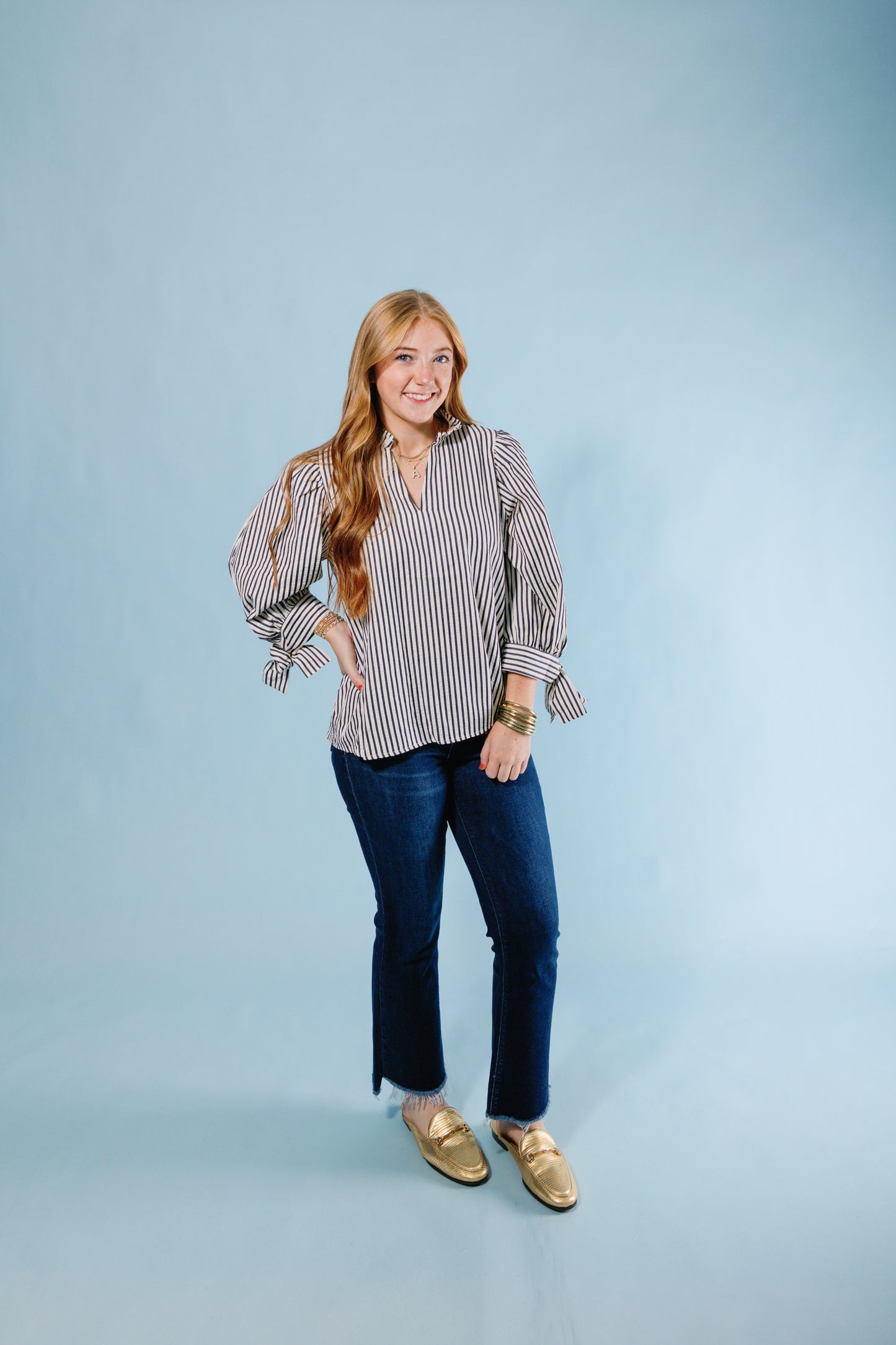 Penelope Pin Stripe Top