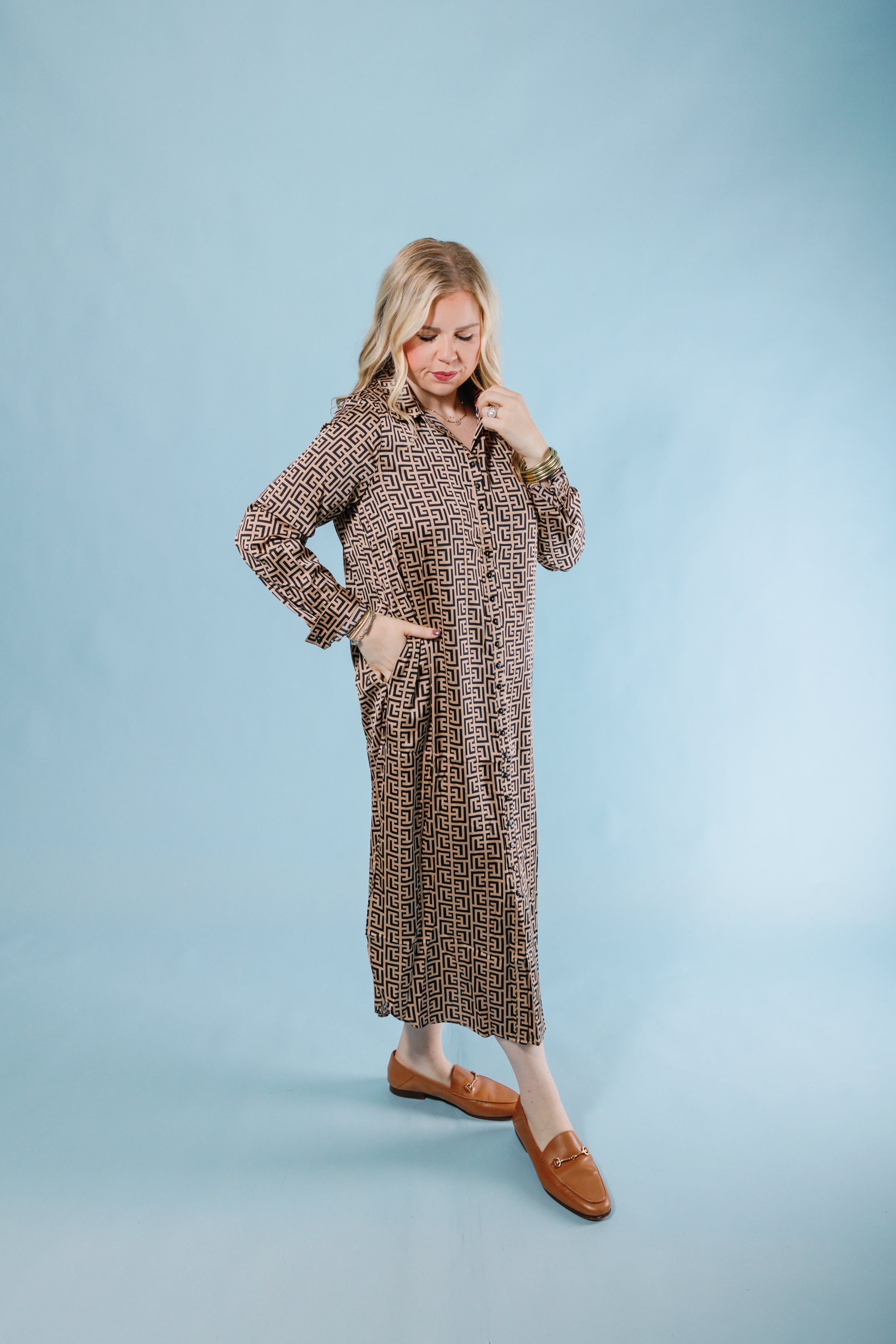 The Mylah Button Down Maxi Dress