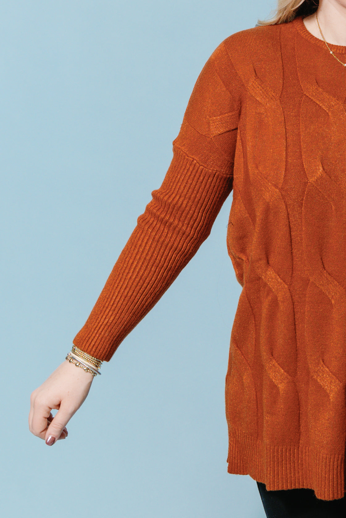 The Heavenly-Luxe Relaxed Cable Knit Sweater