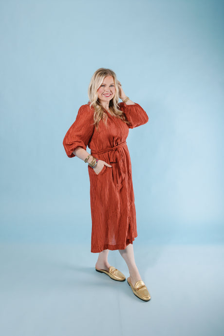 The Crinkle Midi Dress (Final Sale)