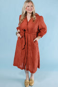 The Crinkle Midi Dress (Final Sale)
