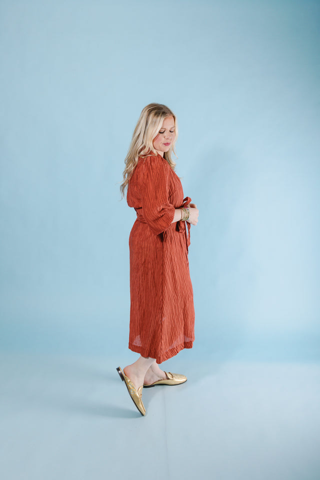 The Crinkle Midi Dress (Final Sale)