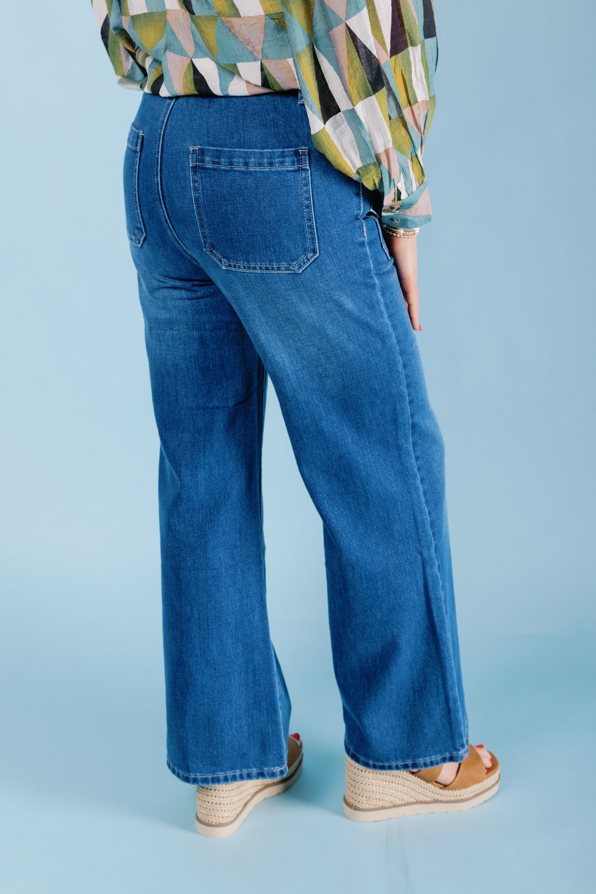 The Patch Ankle Flare Jeans