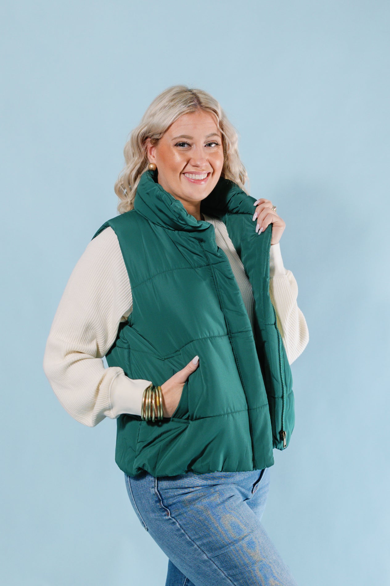 Pop of Fall Puffer Vest